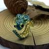 1PC Retro Stereo Lizard 3D Gecko Cute Animal Opening Ring Hip Hop Punk Style Size Can Be Adjusted for Daily Wear