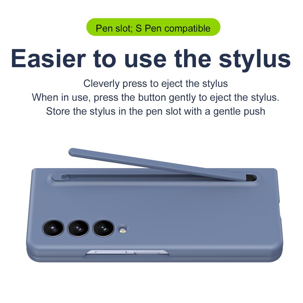 Etui ochronne Anti-Drop S Pen Holder do Samsung Galaxy Z Fold 5 Fold5 Fold4 Fold 4 Etui ze szkła hartowanego na całą obudowę
