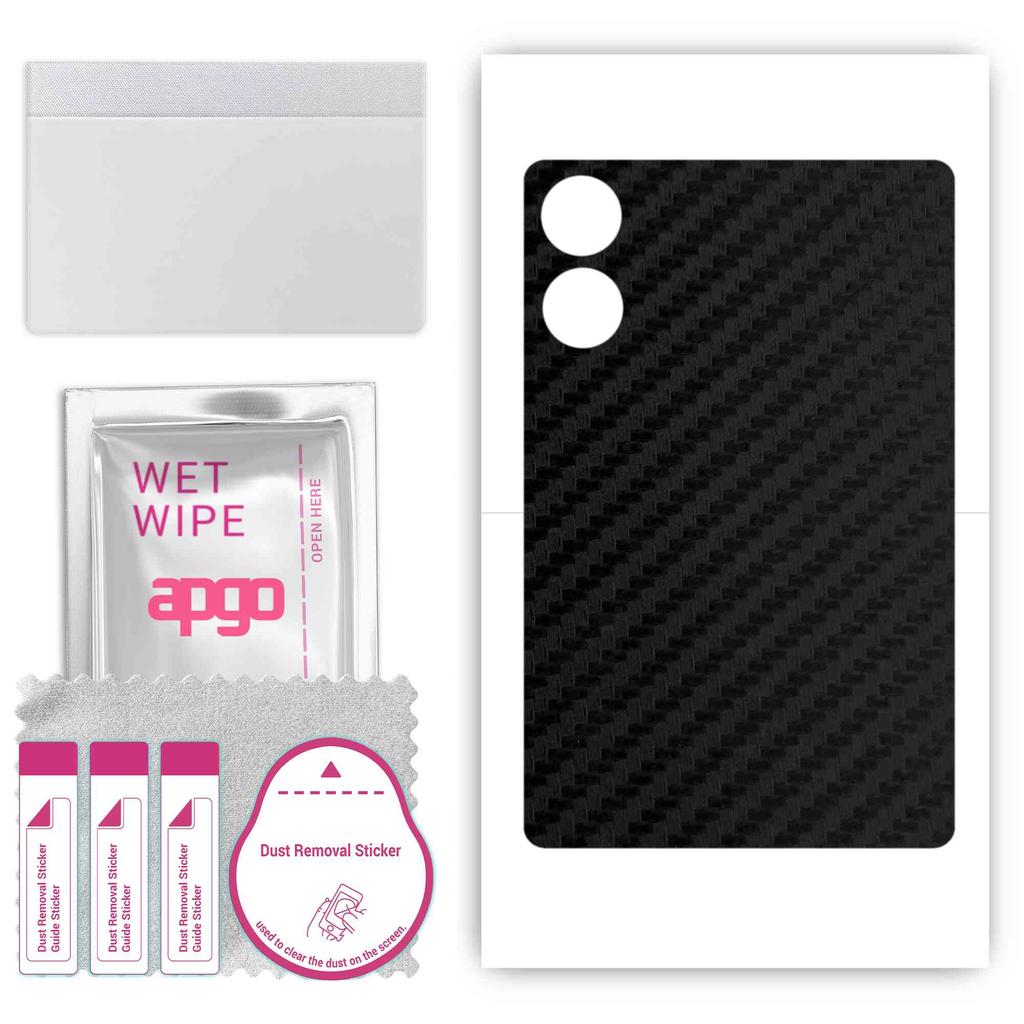 apgo Protective Skin Sticker for the Back Compatible with Honor MagicPad 13, Wrap Film, Foil, Vinyl - Pattern Carbon Black