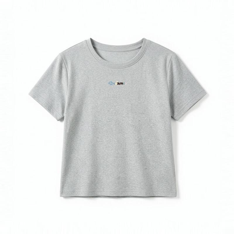 Deesha Girls' Summer Letter Embroidered Short Sleeve T-Shirt