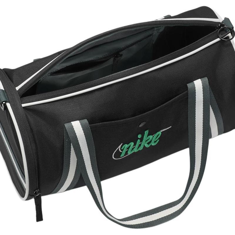 Nike Polyester Portable One Shoulder Crossbody Gym Bags Large Size Unisex Black & Vintage Green & Stadium Green Casual DR6261-013