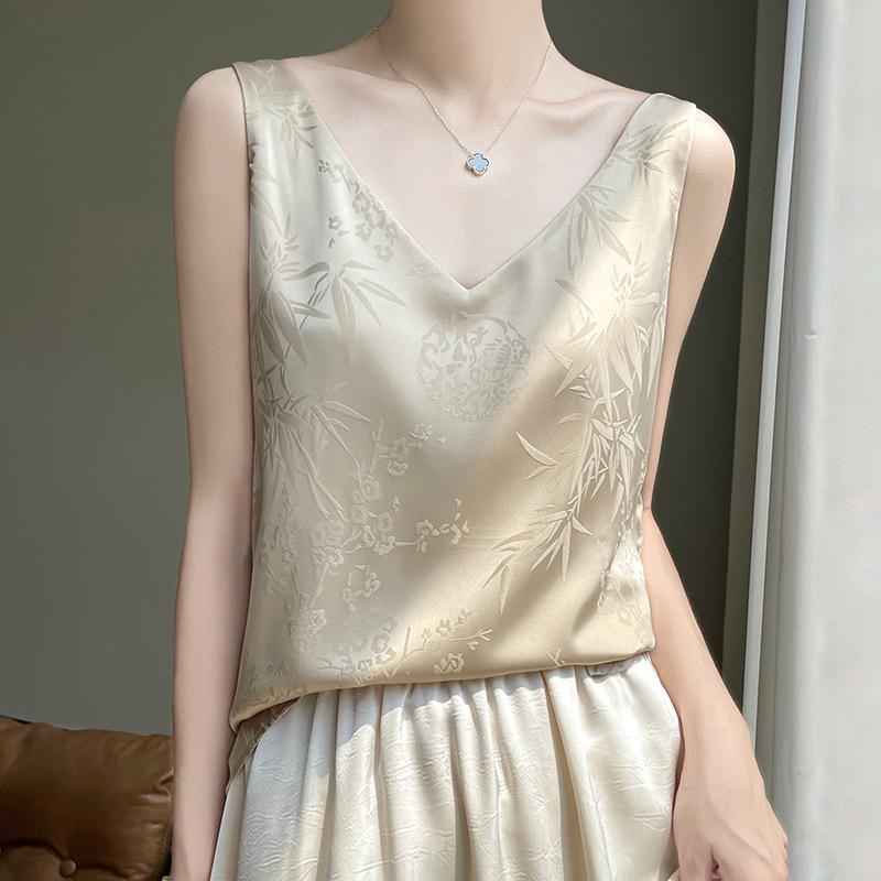 

INDFS Женская мода повседневная летняя весна цветочный узор принт без рукавов V-образный вырез блузки и рубашки XXXL