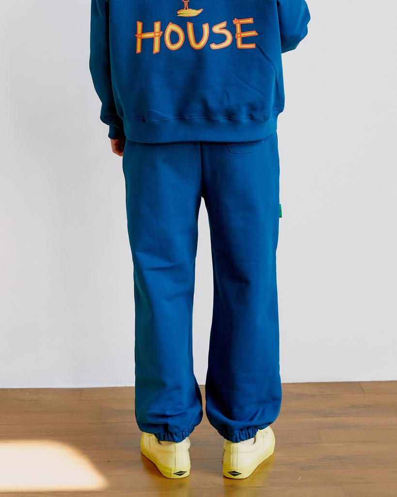 MARJI HOUSE Vintage Logo Sweat Pants Blue