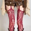 Fashion Hollow Out Lace Mesh Stocking Pantyhose Japanese Lolita Tights Retro Floral Rattan Women Sexy Stockings Thigh High Socks