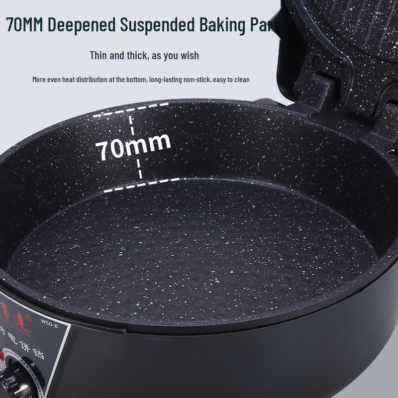 34cm Non-Stick Double-Sided Electric Griddle, 2200W 3-in-1 for Frying, Grilling, Baking