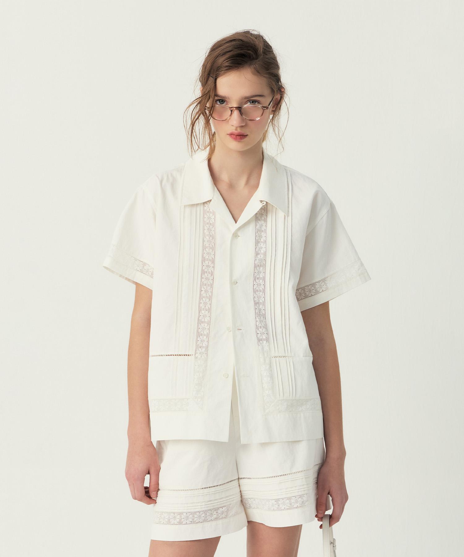Grove Ellis Lace Shirt (Ivory) Ivory/F