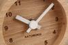 KATOMOKU Muku Mini Clock Round White Wooden Table Clock km-26WH 85×85×46mm