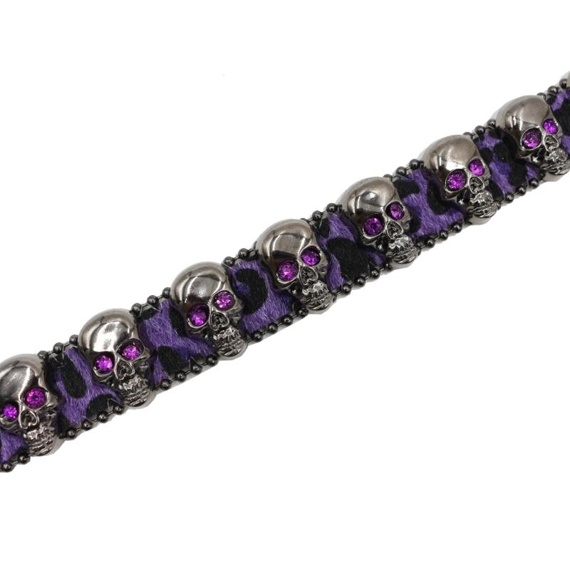 Trendy Waist Belt Studded Rhinestones Crystal for Street Dance Rivets Belt Livehouse Punk Waist Chain Skull Buckle
