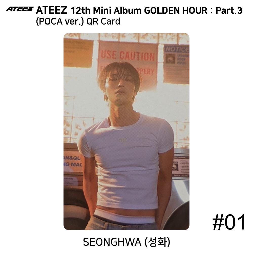 

ATEEZ 12-й мини-альбом Golden Hour Part.3 версия POCA. Официальная фотокарточка QR-карта Seonghwa - QR #1