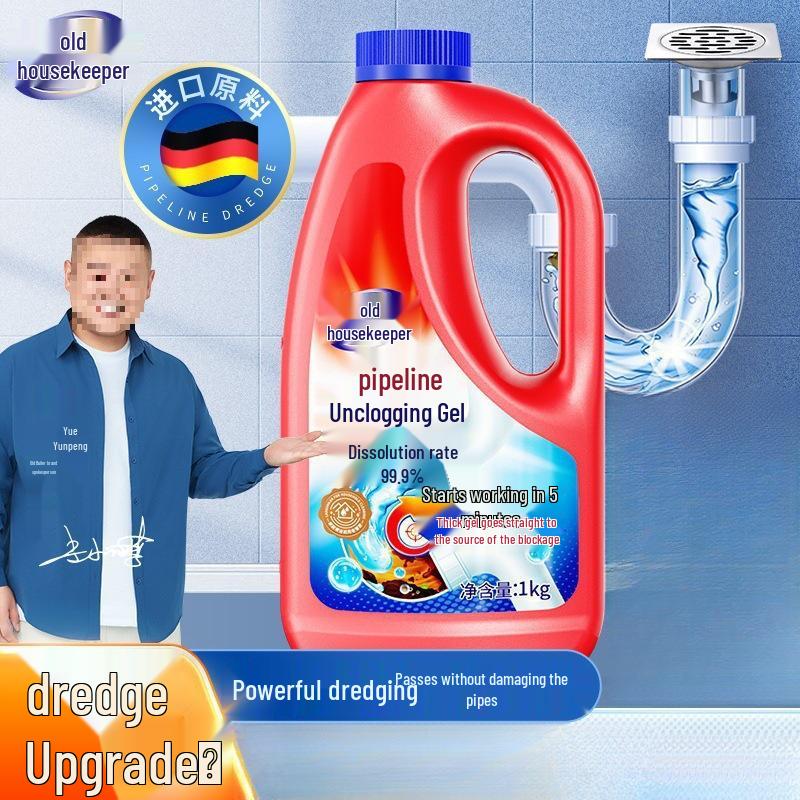 Old Butler Pipe Dredger: Clog Dissolver for Toilets, Kitchen Sinks, Oil Stains, and More