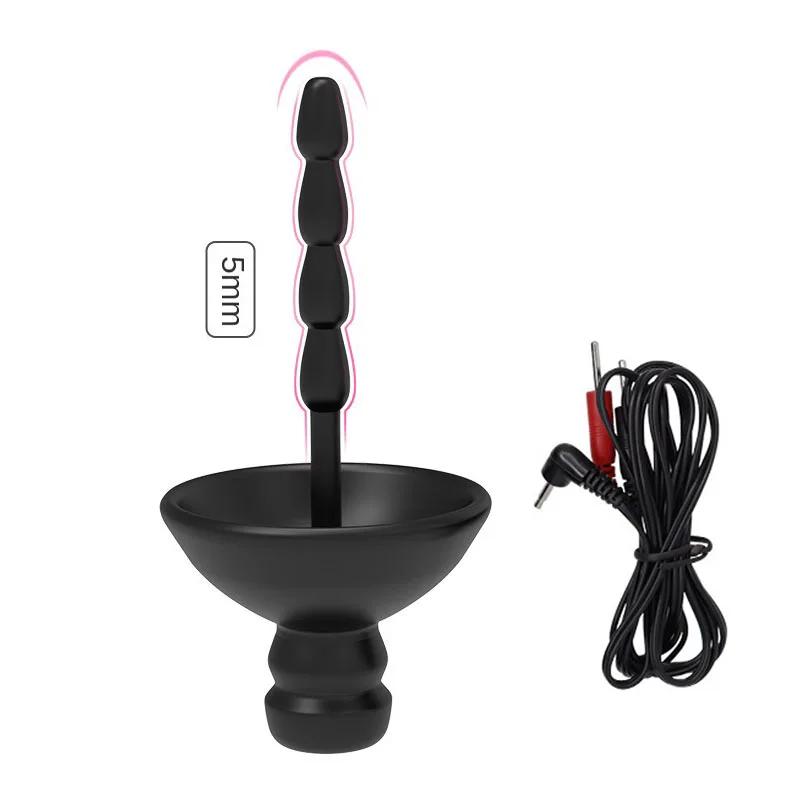 Electro Stimulator Male Chastity Cage Silicone Urethra Sounding Sex Toys for Men Mastubators Penis Plug Dilatoren Adult Products