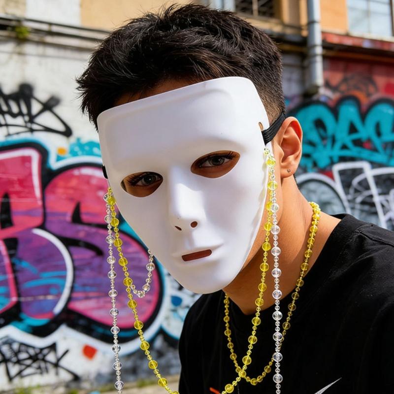 Dance Mask For Men And Women Lightweight Plastic Face Mask Comfortable Wear For Parties Performances Role Play