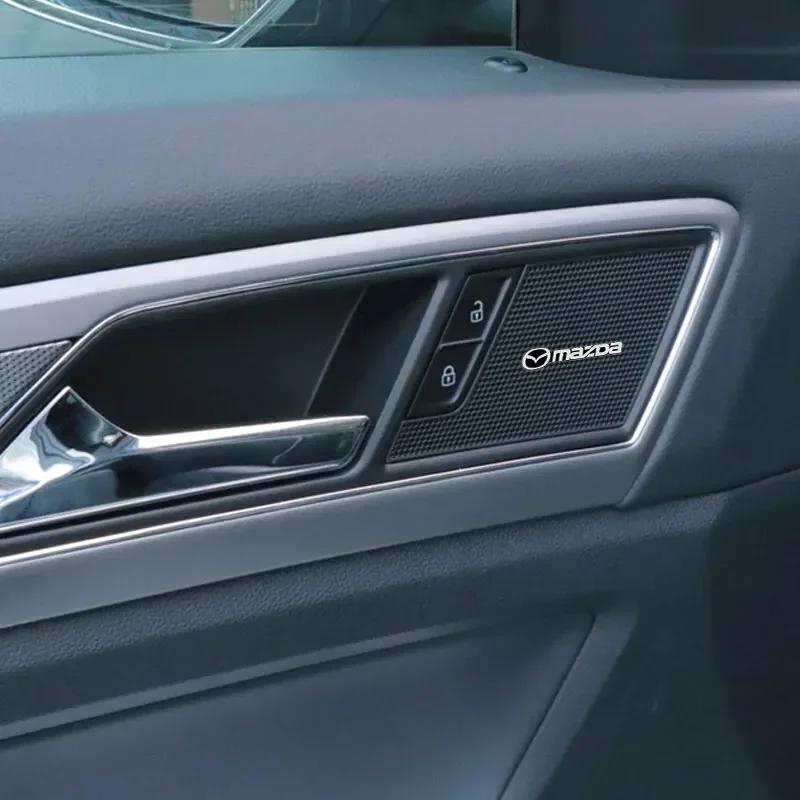 2/4pcs Car Speaker Audio Sticker Interior Decoration For Mazda 3 5 6 323 626 RX8 MX3 MX5 CX5 Atenza Axela Auto Accessories