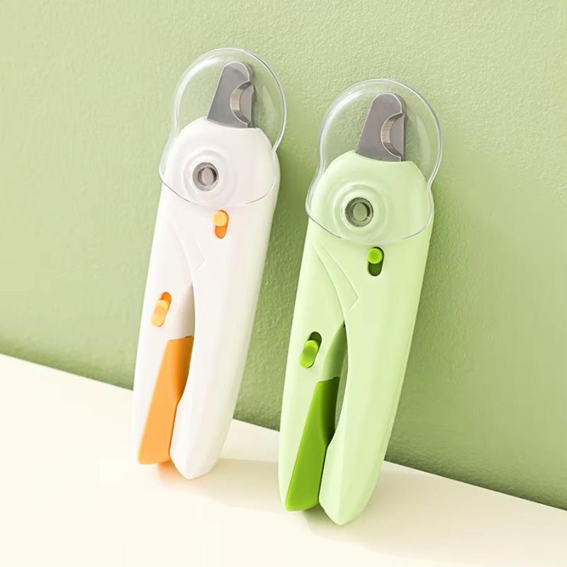 Pet Nail Clippers With Led Light Anti Splash Cover Nail File For Grooming Cats Dogs At Home