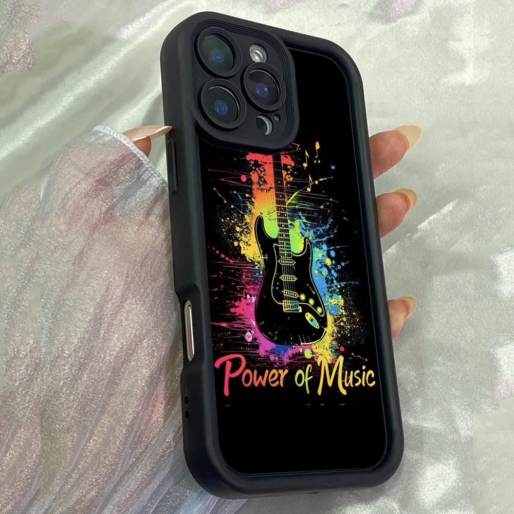 JT432 Power of Music for iPhone 17 16 15 14 13 Pro Max Samsung S26 S25 Ultra A17 A07 A56 A16 Xiaomi 15T Redmi 15c Note 14 13 Soft Case