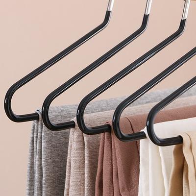 Cabides para calças antiderrapantes de metal com extremidade aberta, cabides para calças, organizadores