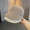 Breathable Women's Summer Equestrian Hat - Foldable, Stylish Sun Cap with Knitted Duckbill Design