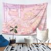 VIKAMA Pink Lazy Girl Tapestry Japanese Atmosphere Ins Style Dormitory Decoration Wallpaper Room Decoration Home Decoration