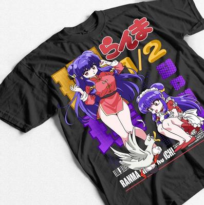Hot Anime Ranma 1_2 Personnalité d'Anime Vêtements Amoureux d'Anime T-shirt Vêtements toute l'année Surdimensionné Unisexe Streetwear haute qualité...