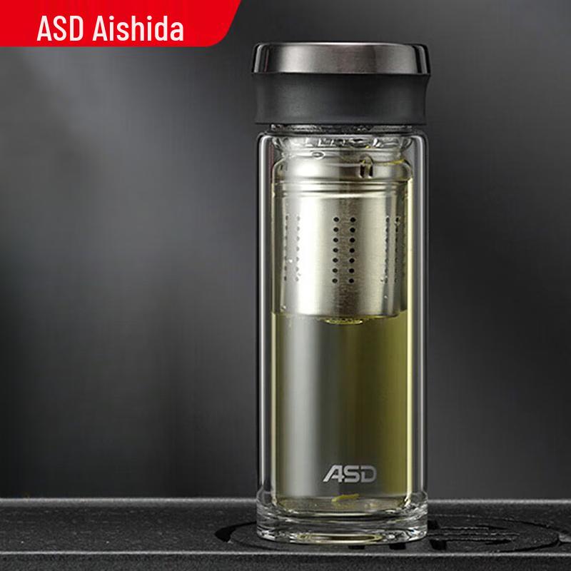

Aishida Time 350ml Double-Layer Glass Tea Cup with Filter