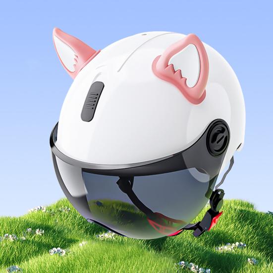 1 Paar Motorradhelm Katzenohr Dekoration Klebstoff Roller Radfahren Fahrrad Motorrad Skateboard Helm Dekorative Ohr Helm Zubehör