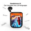 Ohrhörer Bluetooth V6 TWS Sportliche kabellose Kopfhörer KI-Übersetzer In-Ear-Ohrstöpsel mit Geräuschunterdrückung Mikrofon für Fitnessstudio Laufen Reisen