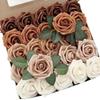 1 Box Artificial PE Foam Rose Flowers Bridal Bouquets for Wedding Table Home Party Gift Decorations DIY Scrapbook Supplies