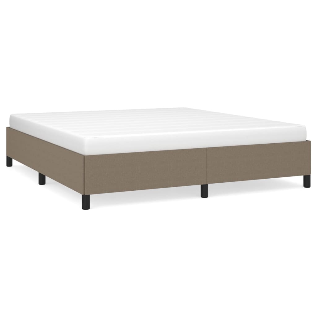 VidaXL Bettgestell ohne Matratze Taupe 180x200 cm Stoff