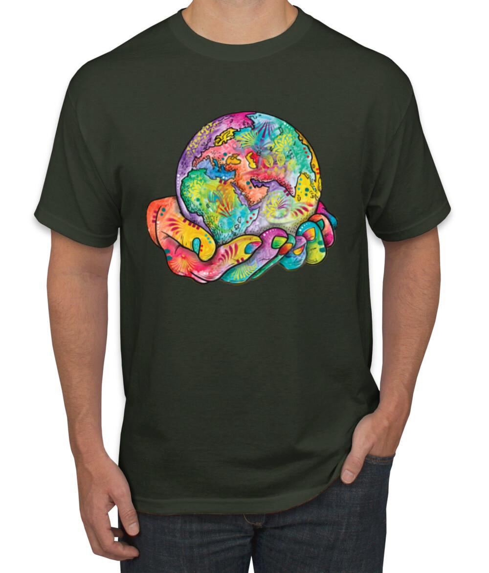 Rainbow Painted I ve Got The Whole World Dean Russo Design Men TShirt S разноцветный