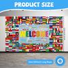 World Flag Banner International World Flags Banner Country Flags Banner Backdrop Decoration with Brass Grommets Party Supplies Sports Events Bar