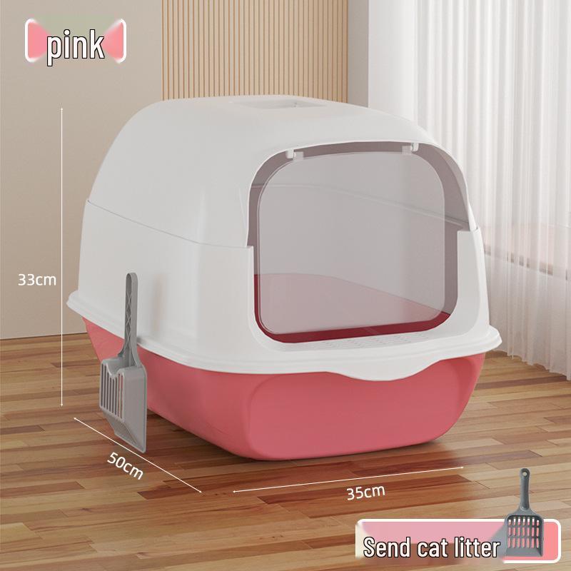 Extra-Large Enclosed Cat Litter Box: Odor & Splash-Proof, Dual-Use Design