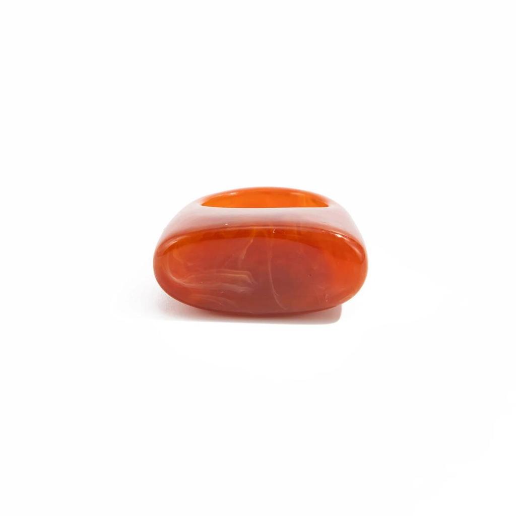 Salircon 6 Styles Colors Trendy Acrylic Resin Finger Rings Women Men Boho Exaggerated Geometric Knuckle Joint Ring Jewelry Gifts
