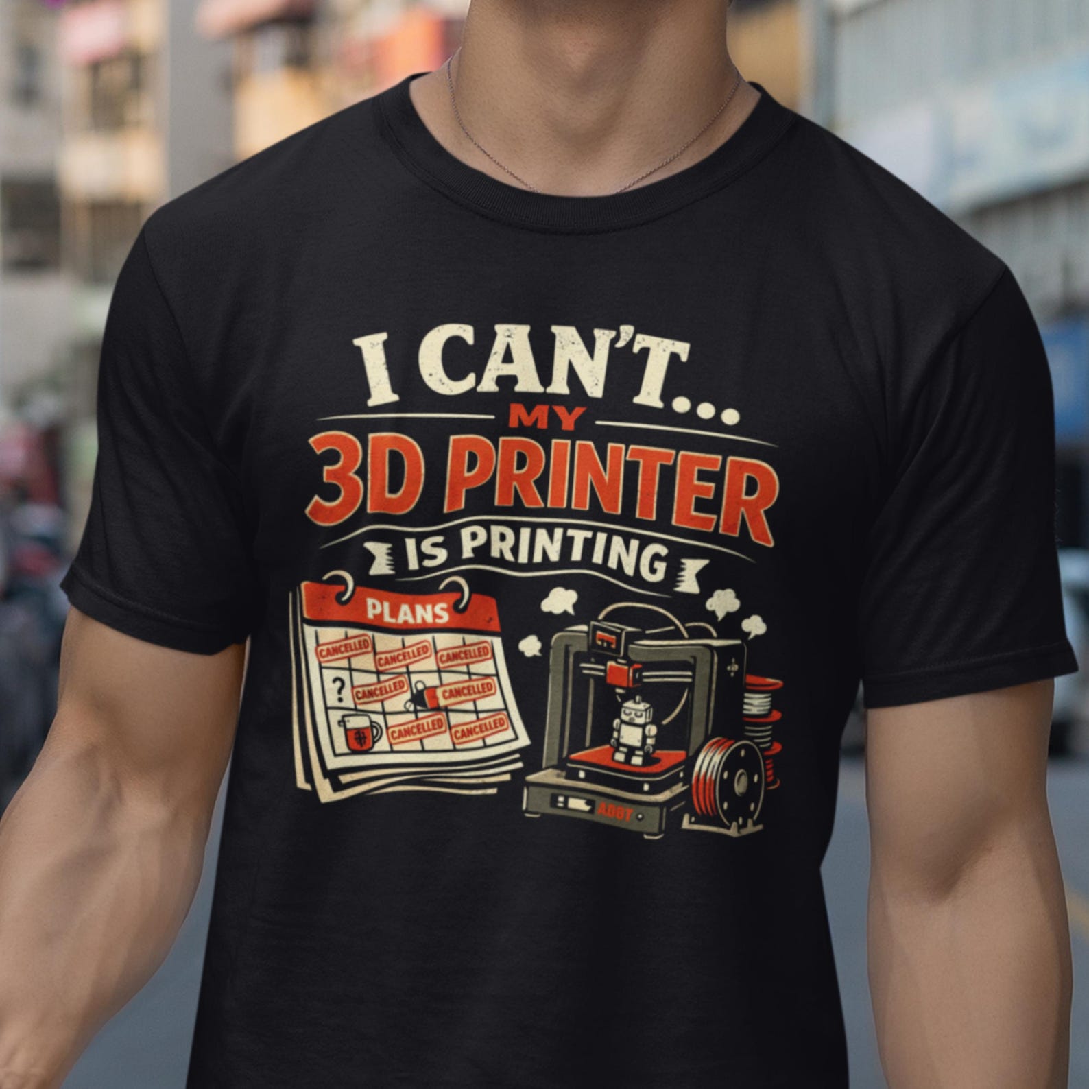 Funny 3D Printer T-Shirt, Maker Hobbyist Gift, Engineer Geek Tee S