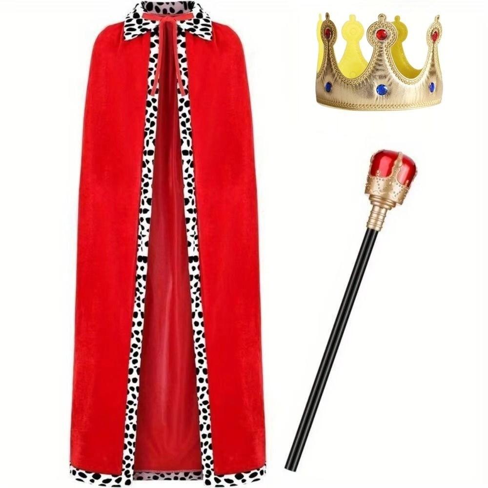 Red Velvet Adult Kids Prince Robe Party Cosplay Costume Cosplay Dress Up  Birthday