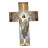 Wall Crucifix Cross Gift Wood Cross Wall Decor for Entrance Christmas Easter Jesus Sculpture Figurine Christian Collection