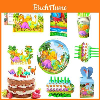 Exciting Volcano Dinosaur Theme Birthday Party Supplies For Kids Tableware Decoration