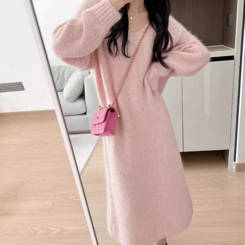 Fashion lazy gentle high-end sweater dress loose retro light mature temperament age reduction