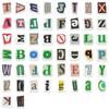 50 Retro English Letter Graffiti Stickers for DIY Journals and Decoration