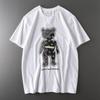 Original Tail Single Cut Label New Arrival Pure Cotton Bear T-shirt Men's Short Sleeve Fashion Brand All-Matching Export Men's Clothing Men Tops