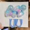 2PCS Lovely Colorful Gradient Bow Tie Girls Elastic Hair Bands Kids Princess Hair Accessories Children Hair Ties Baby Headwear