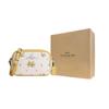 Coach Jamie 19 Floral Print Pebble Leather Camera Bag Women Shoulder Bag Yellow White CAQ38-SVCAH