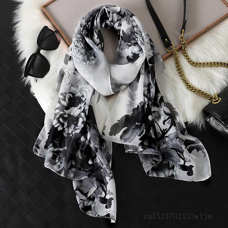 Fashion Printed Floral Chiffon Hijab Scarf Women Pareo Lady Bandanas Beach Towels Summer Muslim Veil Wrap Female Foulard