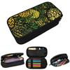 Cartoon Pineapple Tropical Fruit Pattern Pencil Case for Students School Pen Box Pencil Bag Stationery Supplies Pen Holder Bag