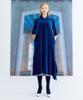 THE STUDIO K Asymmetrical Velour Dress_Navy