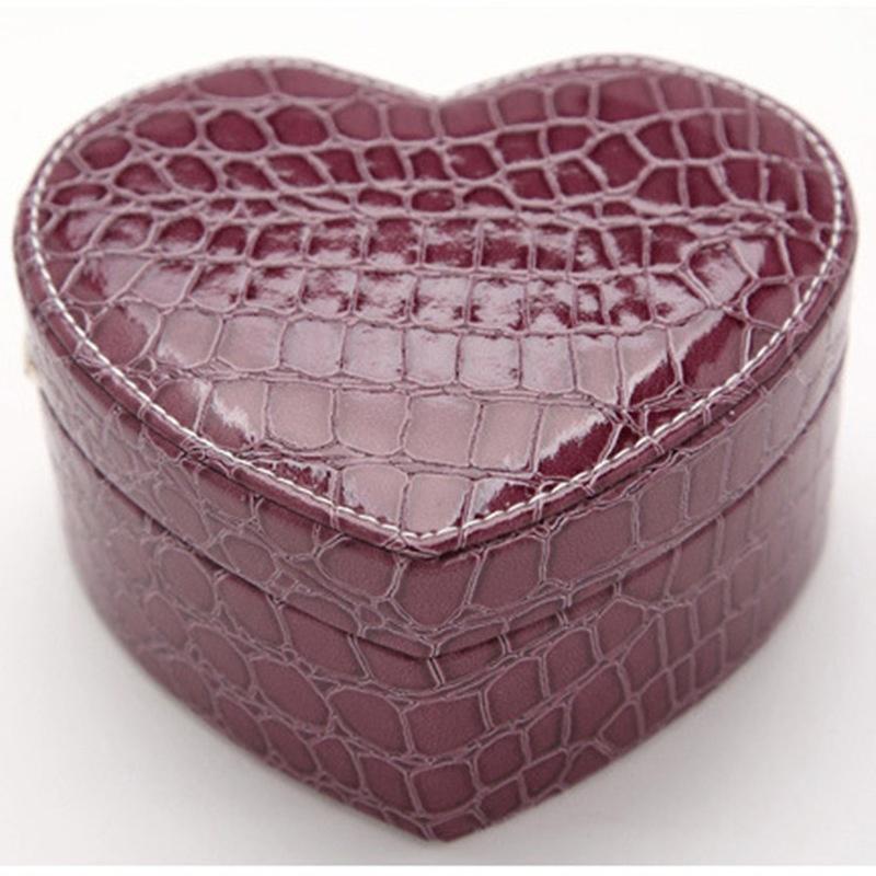 Smyckeskrin Resering med Spegel Halsband Örhängen Stift Smyckesförvaringslåda Ringlåda Presentlåda Smyckesförpackning Juvelerargåva