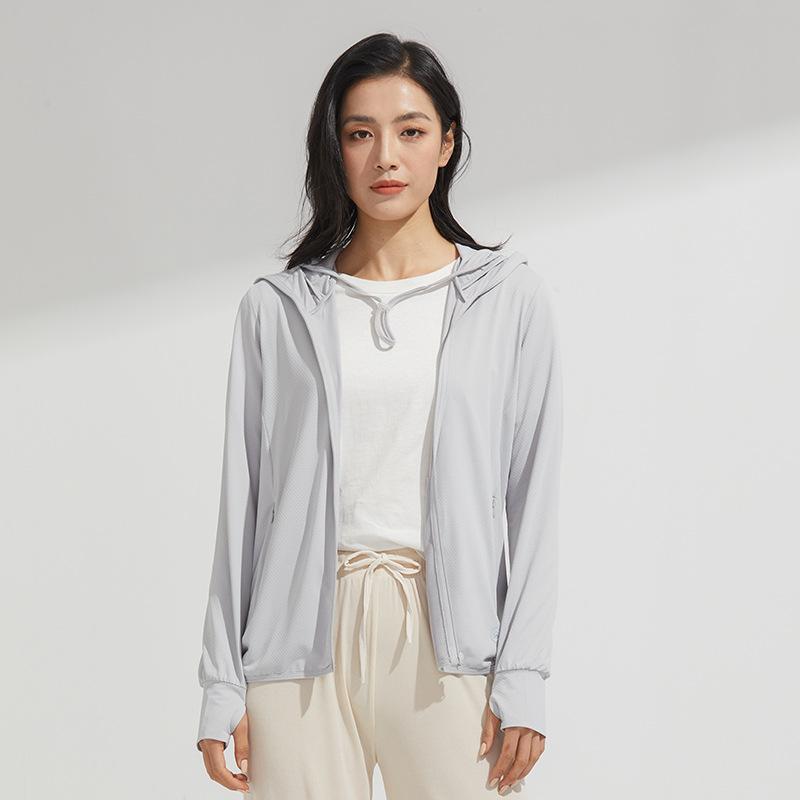 Outdoor men's sunscreen clothes summer ice silk breathable and cool skin clothes thin large brim sunscreen clothes jacket women's models