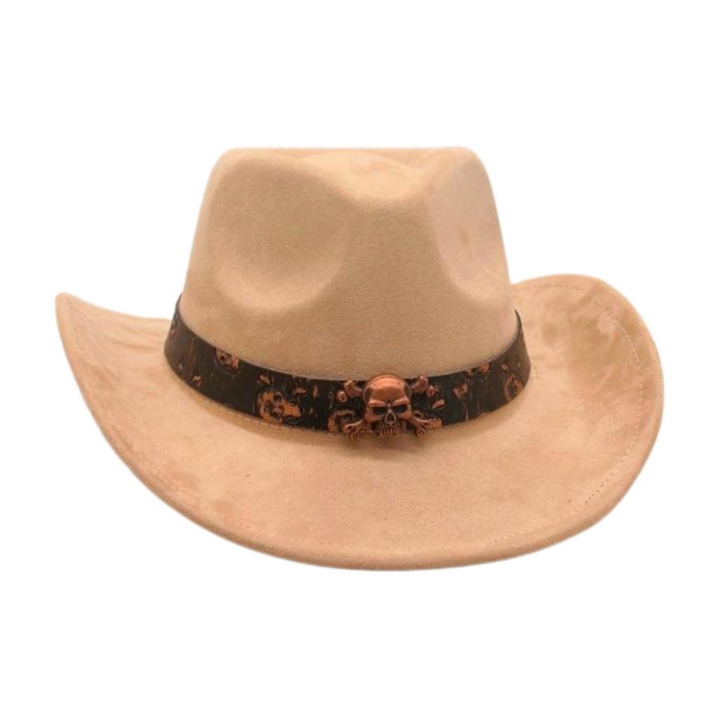 Western Cowboy Hat Performance Stage Jazz Hat Resort Style Skull Accessories Ethnic Style Top Hat