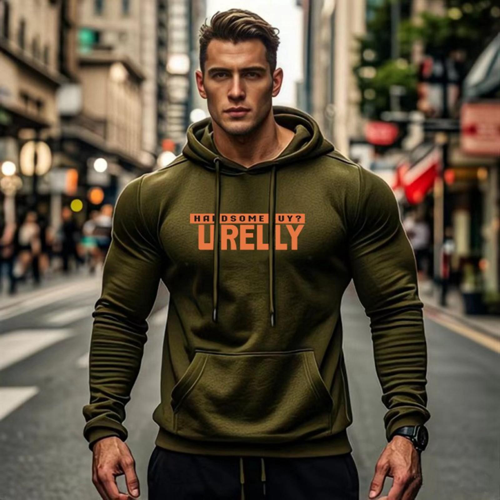 Мужская повседневная толстовка с капюшоном в стиле колор-блок — фото 4