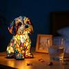 3D Rainbow Pony LED Night Light Handmade Resin Dog Lamp USB-Powered Ambient Lighting for Bedroom Desk Energy-Saving Gift for Pet Lovers & Home Decor