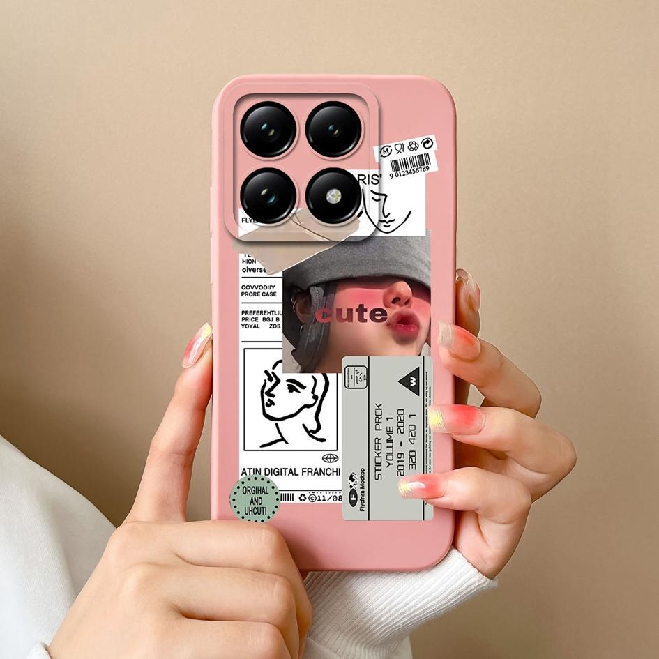 Cover For Xiaomi 14T 5G Case Fashion Love Heart Pattern Funda Shockproof Soft Silicone Phone Bags For Xiaomi 14T Pro Bumper Capa
